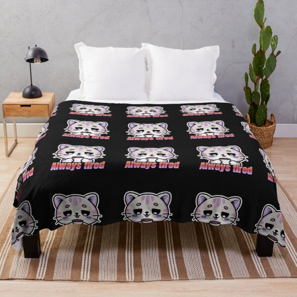 Item preview, Always Tired Cute Cat Sticker – Sleepy Coffee Kawaii Kitty designed and sold by sochadesigner.