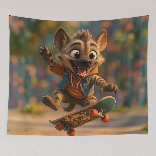 Item preview, Skater Striped Hyena designed and sold by Sillytoe.