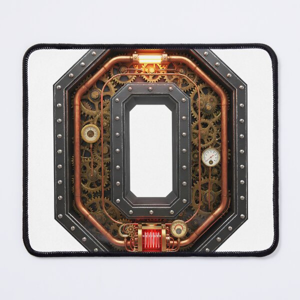 Item preview, Steampunk Zero Core - Infinite Gear Loop Mechanical Typography designed and sold by The Visual Syllabus.