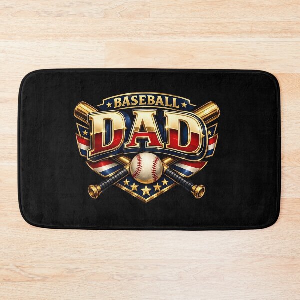 Item preview, 3D Golden Baseball Dad Emblem - Red White & Blue Sports Design designed and sold by Lozarux.