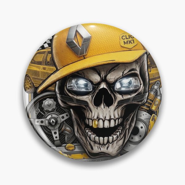 Item preview, Renault Clio MK1 Racing Skull: Detailed Automotive Art for Gearheads designed and sold by willzcreatorsteam.