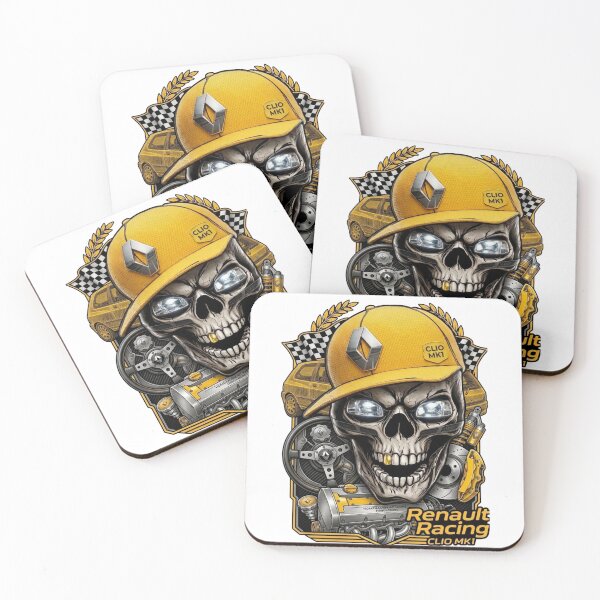 Item preview, Renault Clio MK1 Racing Skull: Detailed Automotive Art for Gearheads designed and sold by willzcreatorsteam.