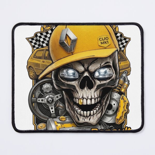 Item preview, Renault Clio MK1 Racing Skull: Detailed Automotive Art for Gearheads designed and sold by willzcreatorsteam.
