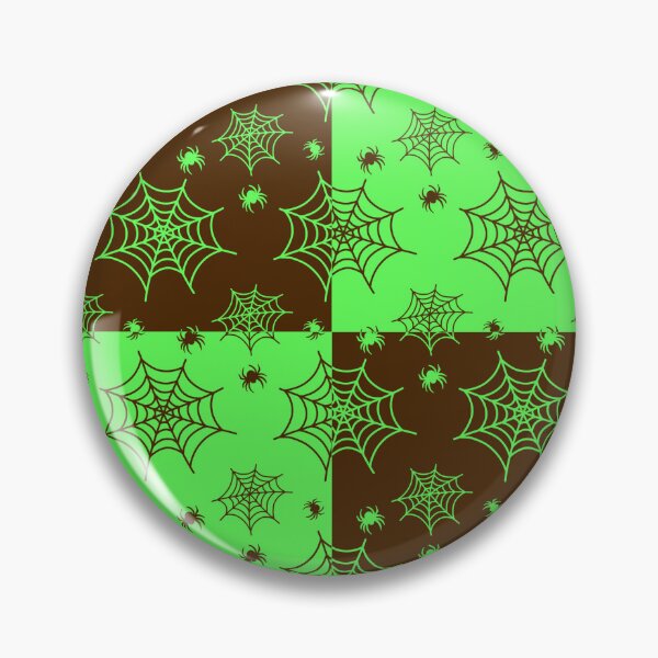 Item preview, Green and dark brown interchange web pattern designed and sold by serenebookworm.