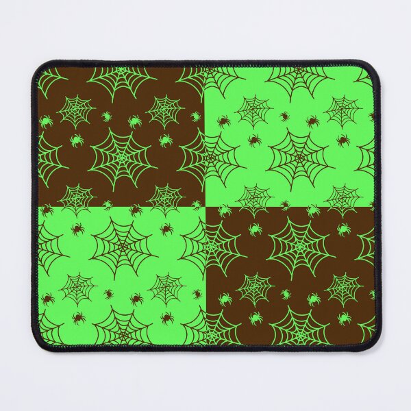 Item preview, Green and dark brown interchange web pattern designed and sold by serenebookworm.