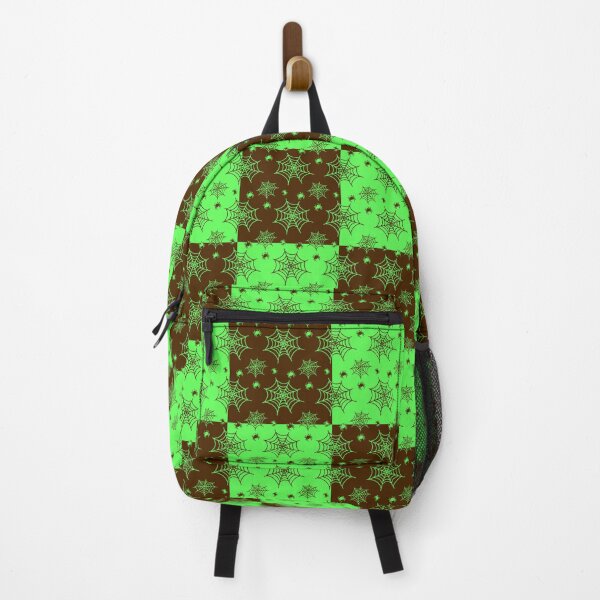 Item preview, Green and dark brown interchange web pattern designed and sold by serenebookworm.