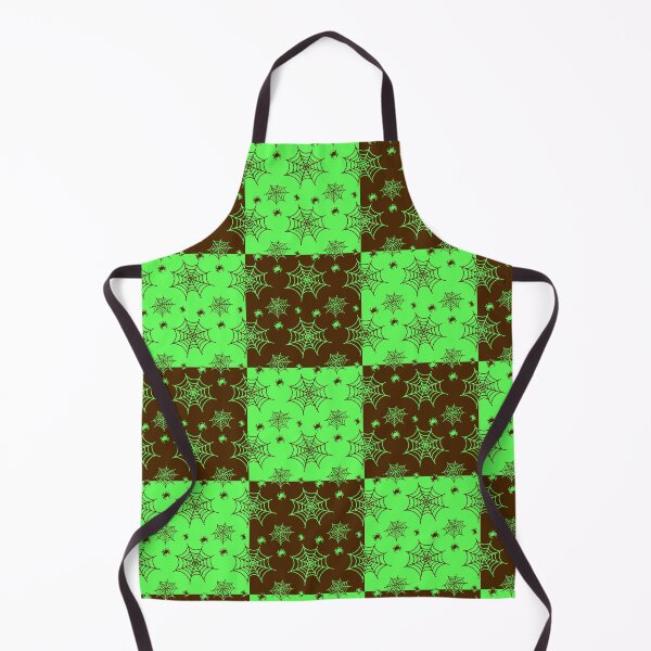 Item preview, Green and dark brown interchange web pattern designed and sold by serenebookworm.