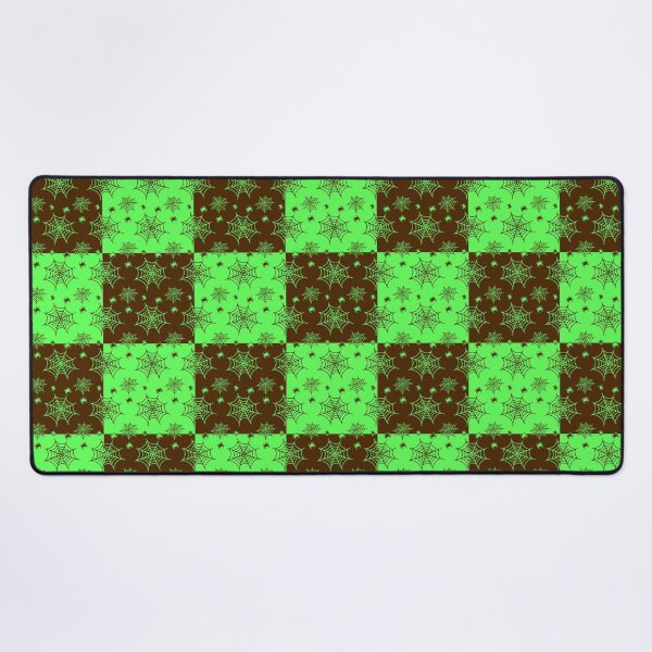 Item preview, Green and dark brown interchange web pattern designed and sold by serenebookworm.