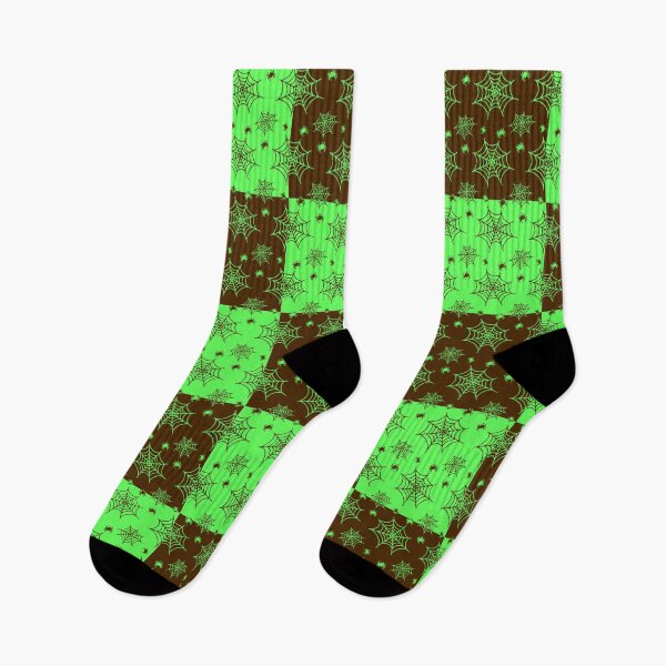 Item preview, Green and dark brown interchange web pattern designed and sold by serenebookworm.