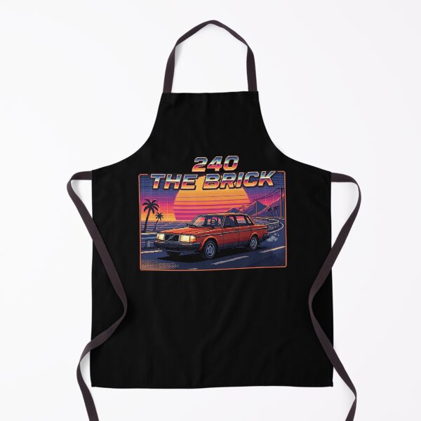 Item preview, 240 Sedan The Brick Pixel Art Synthwave Sunset Graphic designed and sold by Off-Road-Zone.