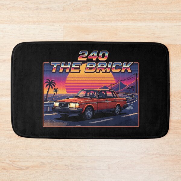 Item preview, 240 Sedan The Brick Pixel Art Synthwave Sunset Graphic designed and sold by Off-Road-Zone.