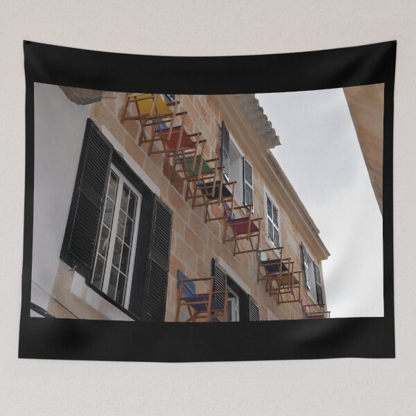 Item preview, Mediterranean architecture photography, surreal building façade designed and sold by TheMarketplaceworld.