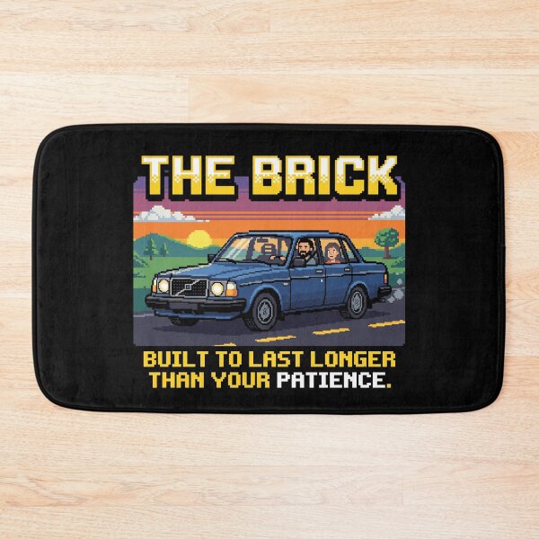 Item preview, 240 Sedan road trip The Brick Pixel Art Sunset Graphic designed and sold by Off-Road-Zone.