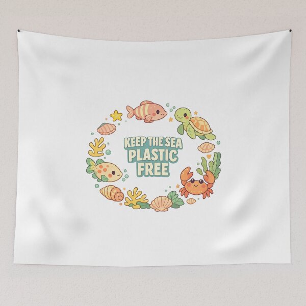 Item preview, Keep the Sea Plastic Free designed and sold by LuveraxArt.
