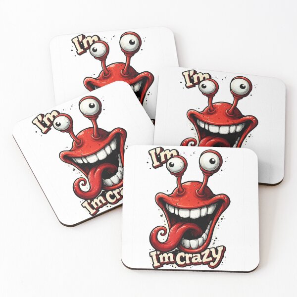Item preview, Crazy Red Monster Cartoon Illustration designed and sold by Shirtaholism.