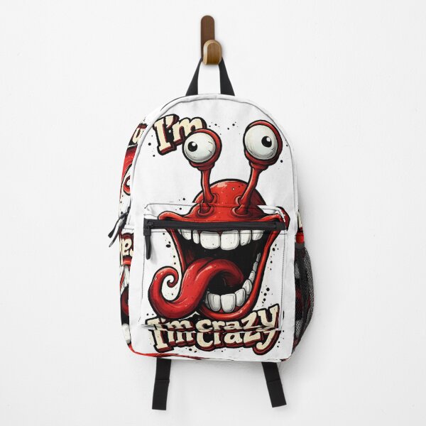 Item preview, Crazy Red Monster Cartoon Illustration designed and sold by Shirtaholism.