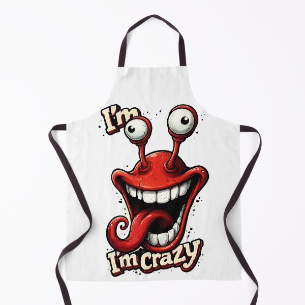 Item preview, Crazy Red Monster Cartoon Illustration designed and sold by Shirtaholism.