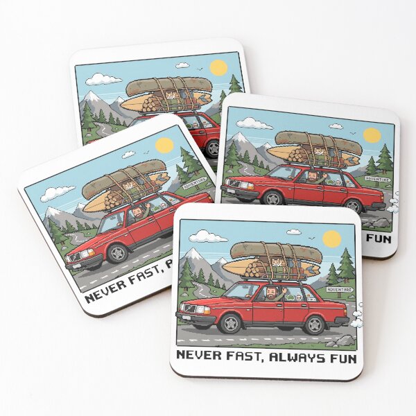 Item preview, 240 Sedan Pixel Art Adventure Never Fast Always Fun Graphic designed and sold by Off-Road-Zone.