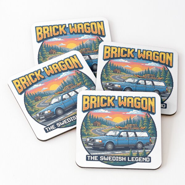 Item preview, 240 Wagon Brick Wagon The Swedish Legend Pixel Art Graphic designed and sold by Off-Road-Zone.