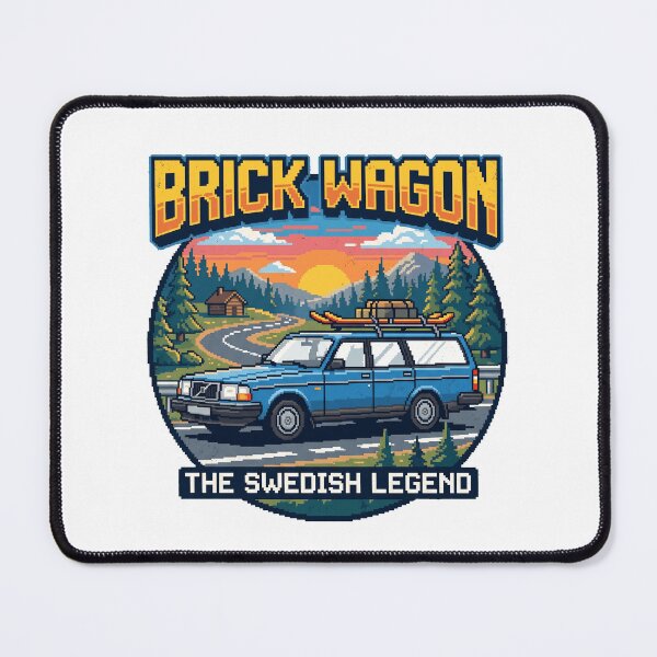 Item preview, 240 Wagon Brick Wagon The Swedish Legend Pixel Art Graphic designed and sold by Off-Road-Zone.