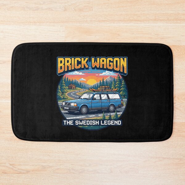 Item preview, 240 Wagon Brick Wagon The Swedish Legend Pixel Art Graphic designed and sold by Off-Road-Zone.