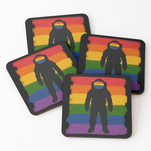 Item preview, Gay Pride Astronaut Silhouette designed and sold by Ghost on Toast.