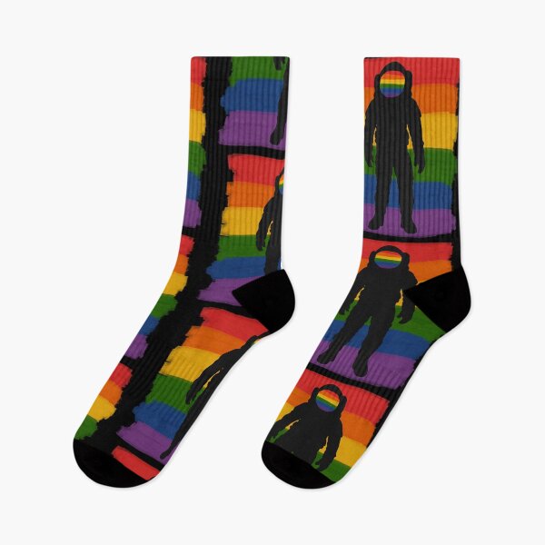 Item preview, Gay Pride Astronaut Silhouette designed and sold by Ghost on Toast.