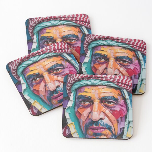 Item preview, Traditional Saudi Art: Impasto Falconry Print designed and sold by GoldenVerseArt.