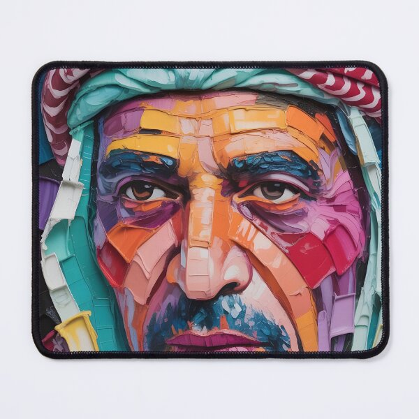 Item preview, Traditional Saudi Art: Impasto Falconry Print designed and sold by GoldenVerseArt.