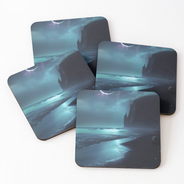 Item preview, Moonlit Ocean Crescent Beach designed and sold by QuantumDrift.