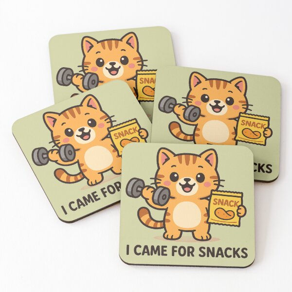 Item preview, Funny Gym Cat Snack, I Came for Snacks Meme designed and sold by AYACHI90.