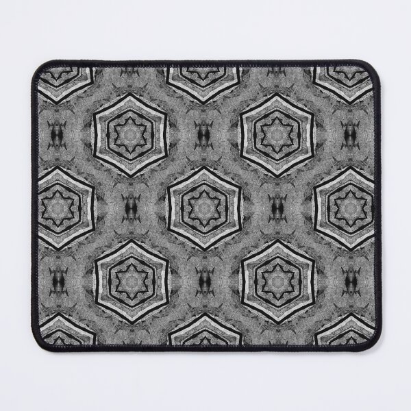 Item preview, Black Hexagon Geometric Pattern in Gray designed and sold by Artistestella.