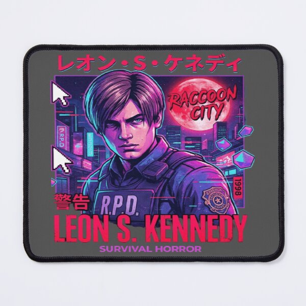 Item preview, Leon S. Kennedy Retro Glitch Art designed and sold by AURYNX UNLIMITED .
