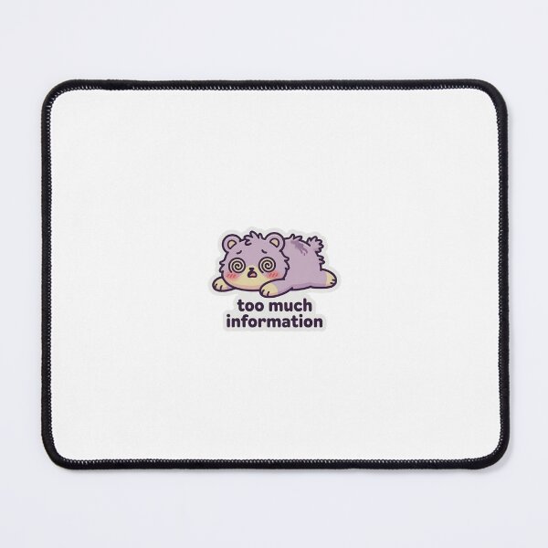 Item preview, Cute Chaos Sticker – Too Much Information Funny Overwhelmed Meme designed and sold by S33ART.