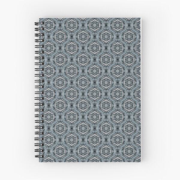 Item preview, Black Hexagon Geometric Pattern in Blue Gray designed and sold by Artistestella.