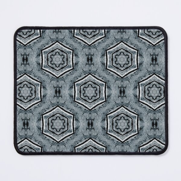 Item preview, Black Hexagon Geometric Pattern in Blue Gray designed and sold by Artistestella.