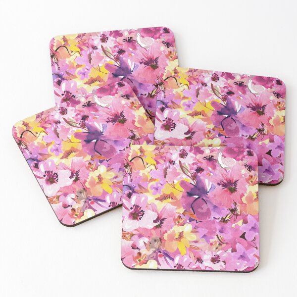 Item preview, Vivid Watercolour Floral Bloom Collage designed and sold by Fantacaroo Designs.