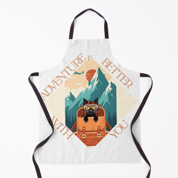Item preview, Adventure is Better with You – Travel Cat Backpack Mountain Illustration designed and sold by InfinitePawBond.