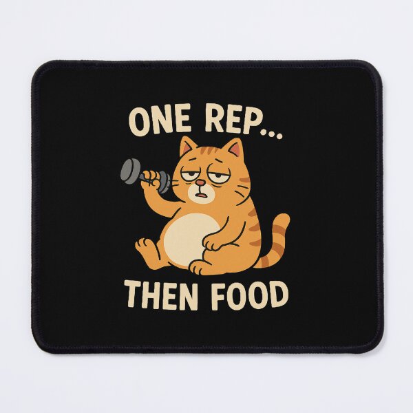 Item preview, Funny Lazy Gym Cat, One Rep Then Food Meme designed and sold by AYACHI90.