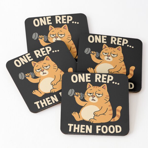 Item preview, Funny Lazy Gym Cat, One Rep Then Food Meme designed and sold by AYACHI90.