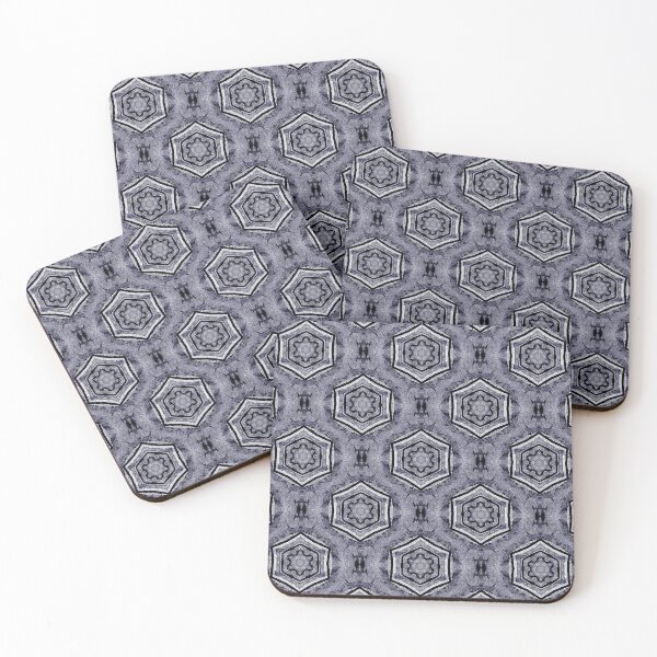 Item preview, Black Hexagon Geometric Pattern in Purple designed and sold by Artistestella.