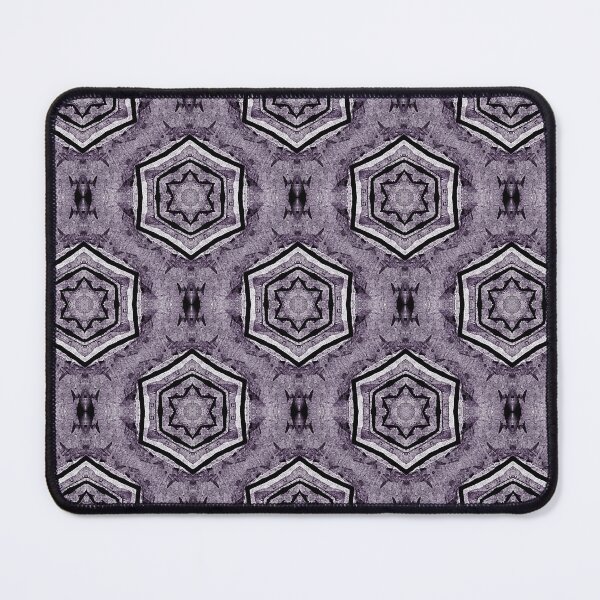 Item preview, Black Hexagon Geometric Pattern in Mauve designed and sold by Artistestella.