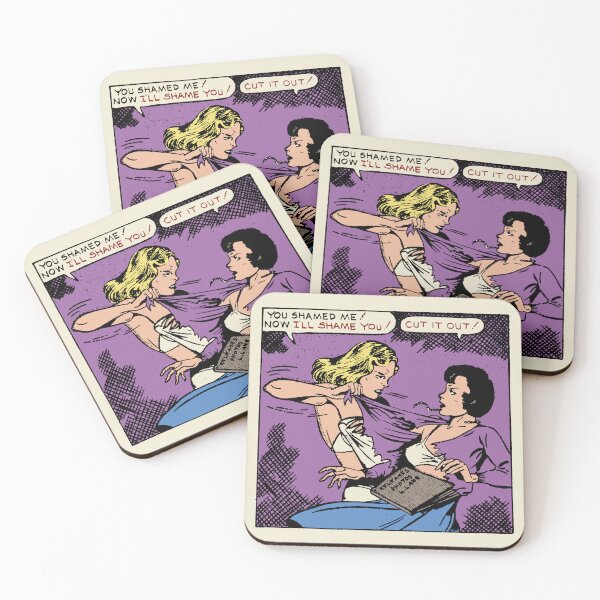 Item preview, You Shamed Me • Cut It Out • Femme Fatale Noir Cat Fight Comic Pop Art designed and sold by wmxdesign.