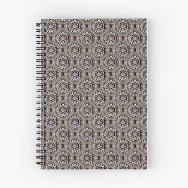 Item preview, Black Hexagon Geometric Pattern in Brown designed and sold by Artistestella.