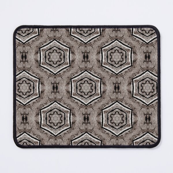 Item preview, Black Hexagon Geometric Pattern in Brown designed and sold by Artistestella.