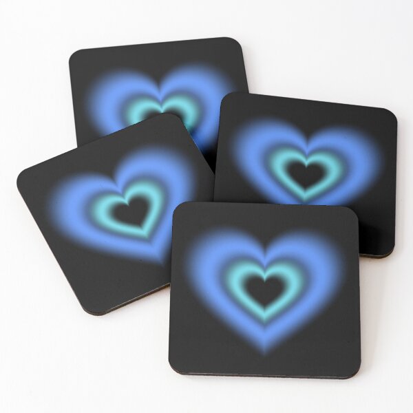 Item preview, Blue and sky blue blurry hearts designed and sold by serenebookworm.