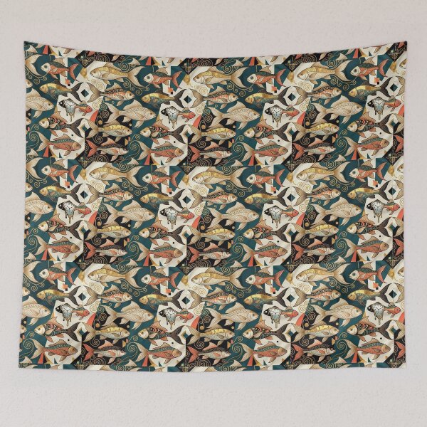 Item preview, Fantastically beautiful fish swim in the depths of the ocean. designed and sold by Natalia-Vlad.