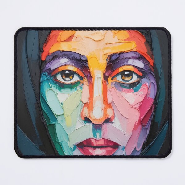 Item preview, Traditional Spirit: Abstract Impasto Portrait designed and sold by GoldenVerseArt.