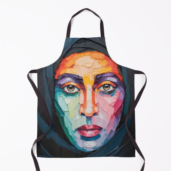 Item preview, Traditional Spirit: Abstract Impasto Portrait designed and sold by GoldenVerseArt.