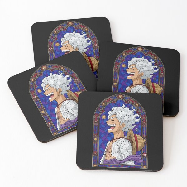 Item preview, Monkey D Luffy One Piece Gear 5 Laughing Stained Glass designed and sold by mildaclairmo.
